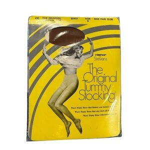 Finesse By‎ Stevens Tummy Stocking Gypsy Size 4 Pantyhose Control Top #490 Vtg